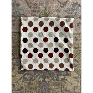 Ikea Brown Dots 20x20” Velvet Feel Throw Pillow Cover (with flaws)